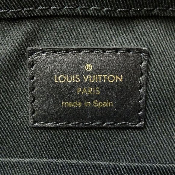 Saintonge Monogram Canvas Black Shoulder Bag - Picture 8 of 8